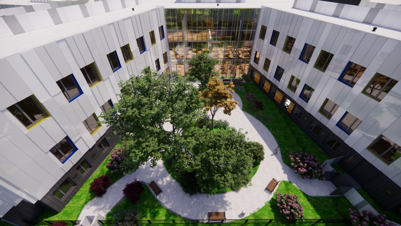 Campus exterior perspective